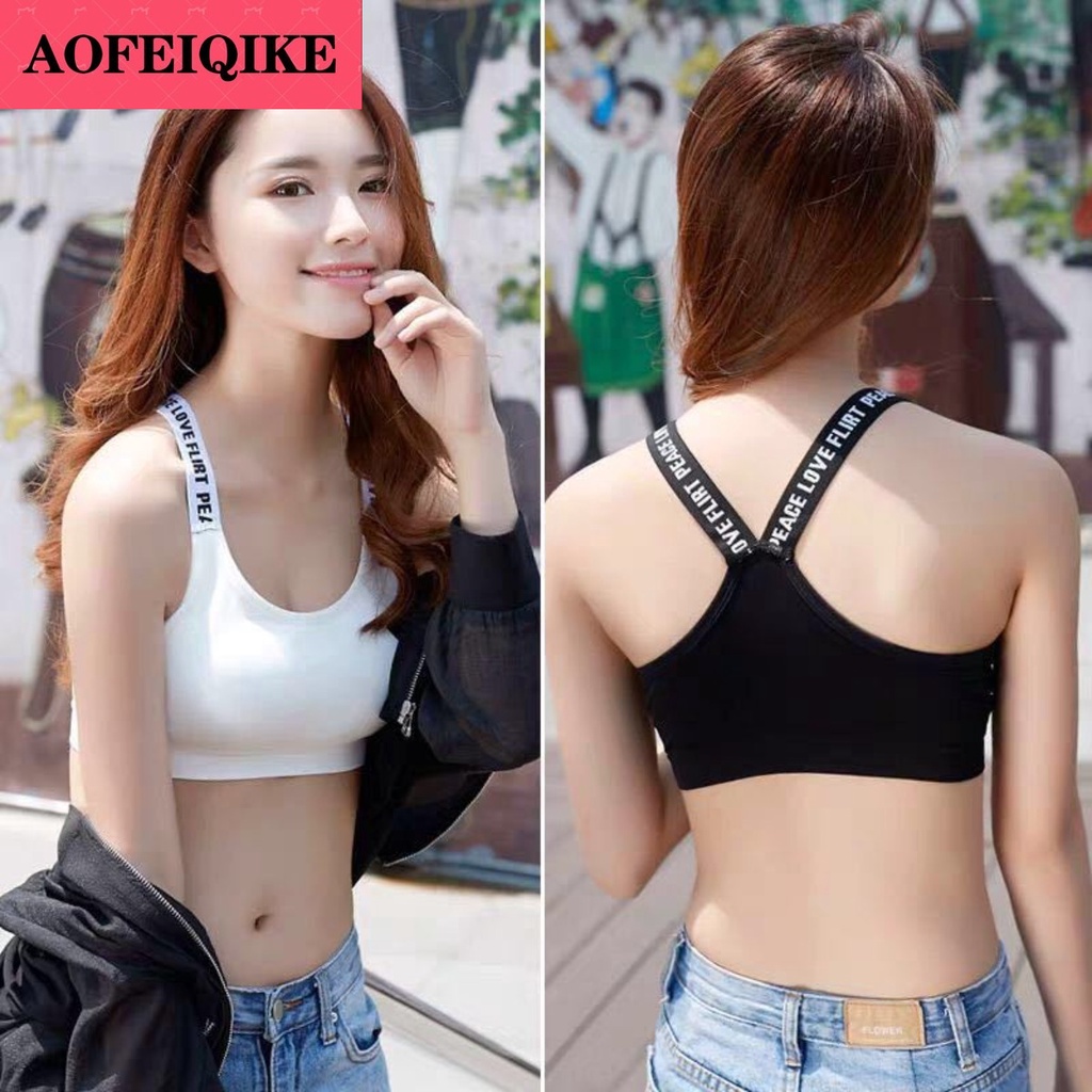 Suspender Tank Top - Atasan Bra seksi 40-65kg Bra olahraga