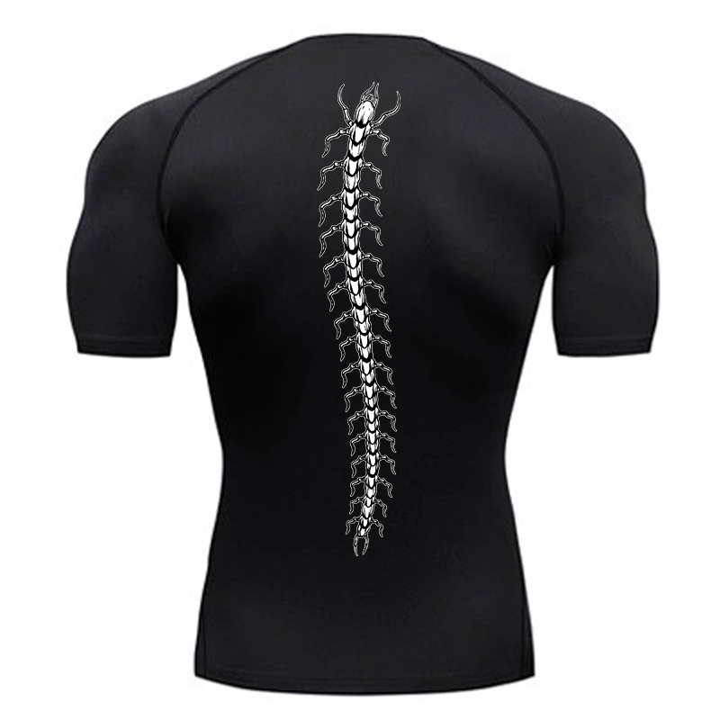 Base Layer Top - Kaus kompresi grafis untuk pria, kaos