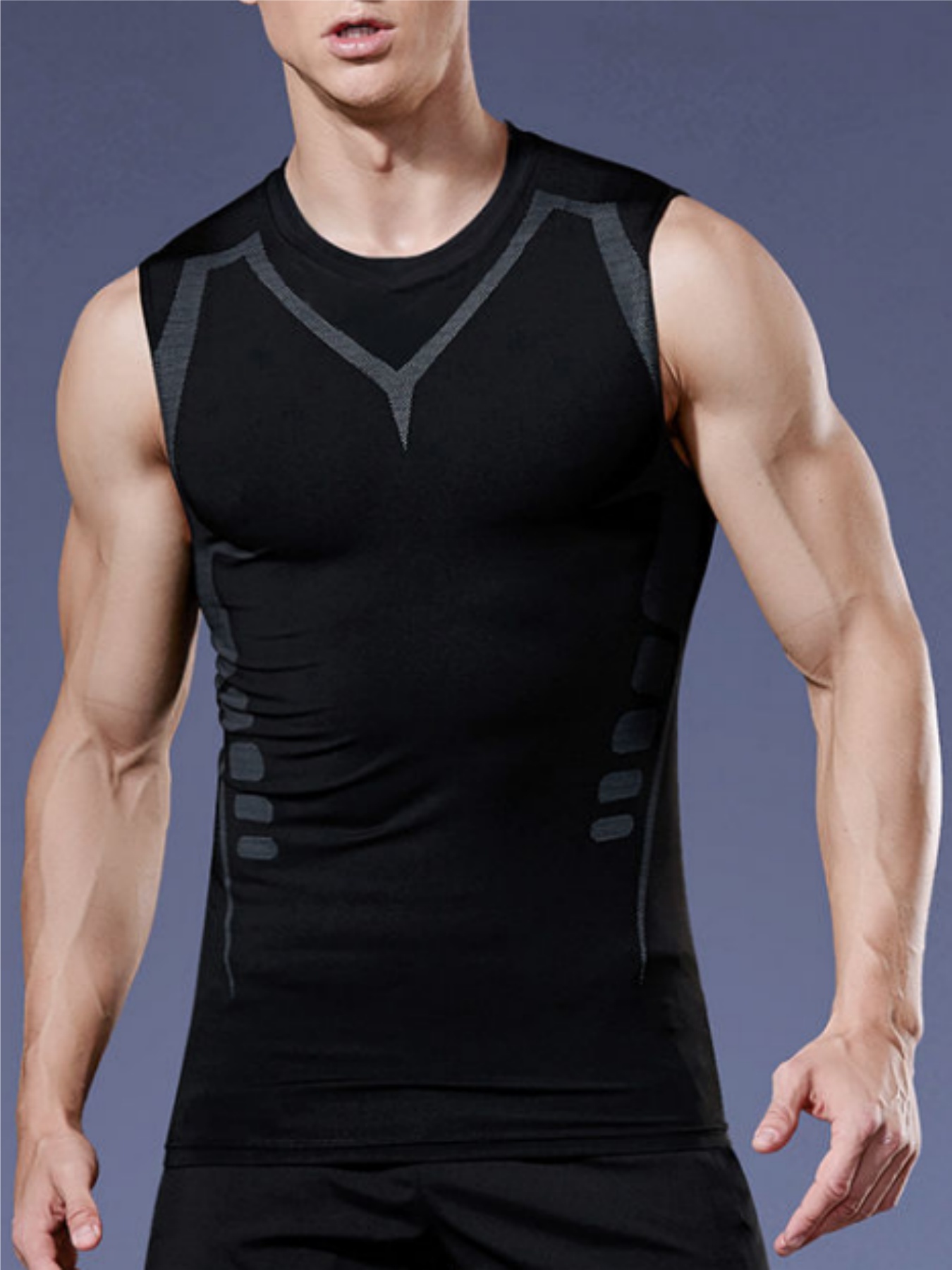 T Shirt Tight Fit - Rompi ketat pria, kemeja kompresi, cepat