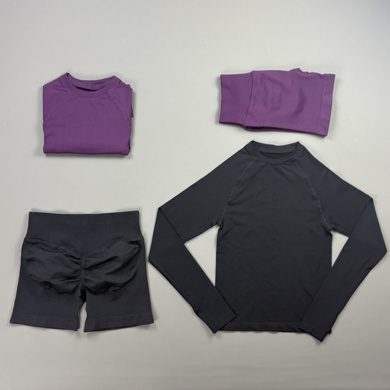 Compression Shorts Athletes - Set Olahraga Wanita 2 Potong, Atasan