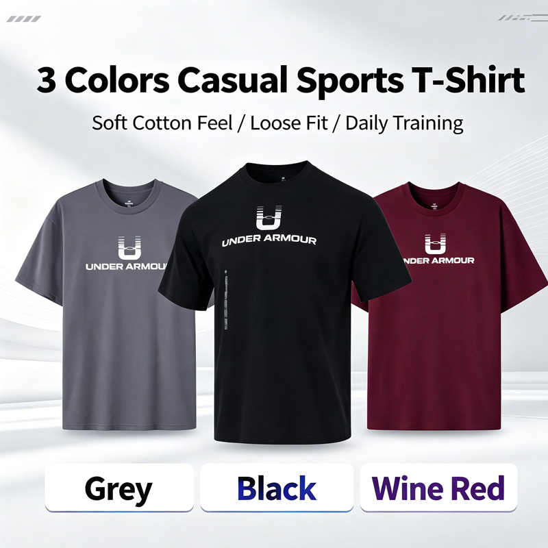 Undershirt Crew Neck - Under Armour Kaus Lengan Pendek Olahraga