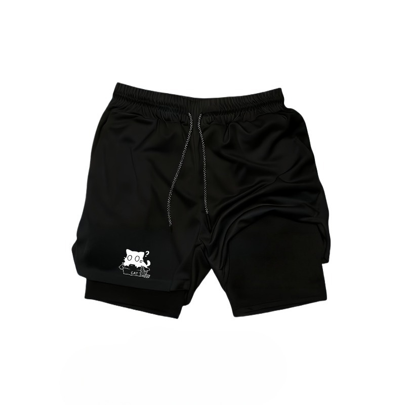 Compression Shorts Athletes - Celana Pendek Olahraga 2-in-1 Lapis Ganda