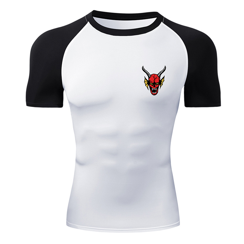 Base Layer Top - Kaos Kompresi Lengan Pendek Grafis Pria,