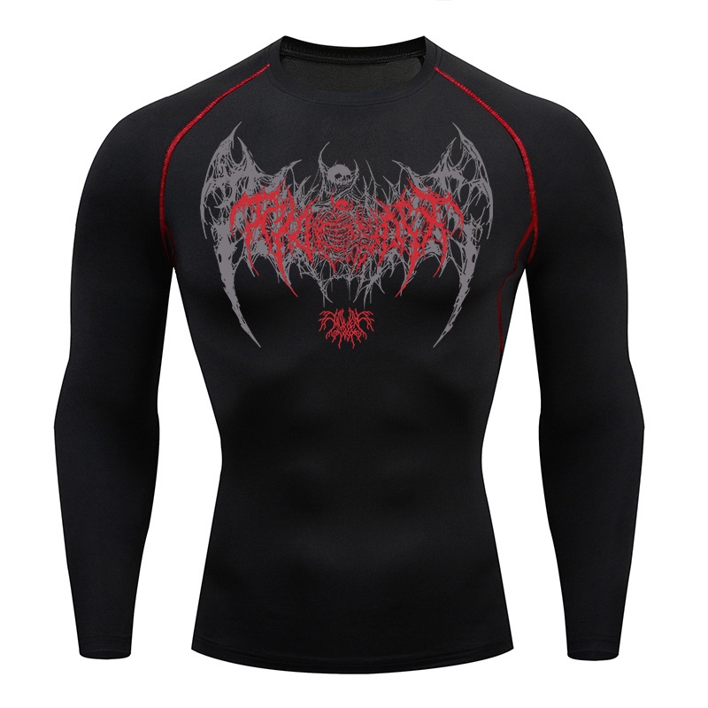 Base Layer Top - Kaos Kompresi Lengan Panjang Motif Sayap