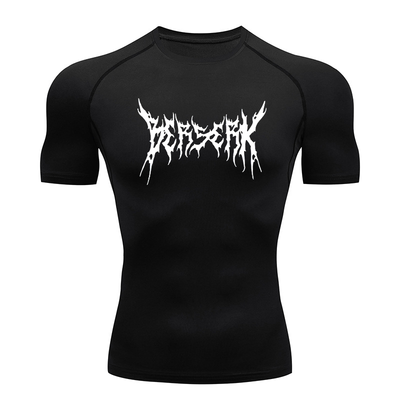 Base Layer Top - Kaus olahraga pria, Gym latihan pelindung
