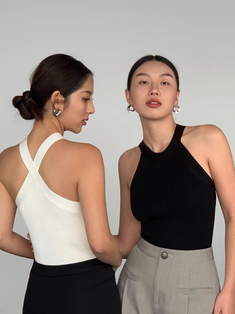 Suspender Tank Top - AOSSVIAO 2026 Atasan Pendek Slim Render