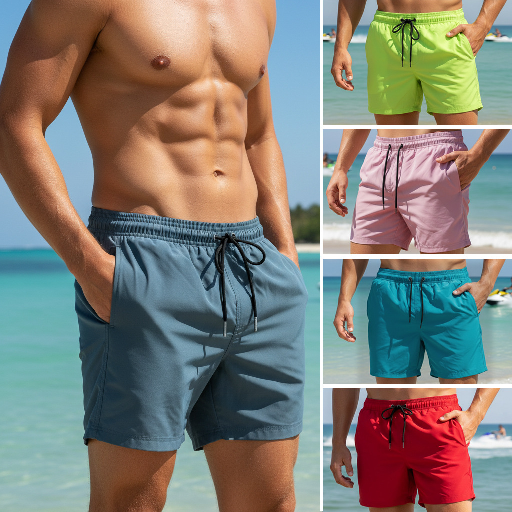 Trunk Breathable Men - Celana Renang Pria Polos Musim Panas,