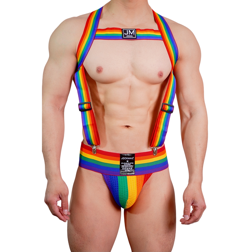 Jockstrap Athletic - JOCKMAIL Rainbow Body Harness Adjustable dengan