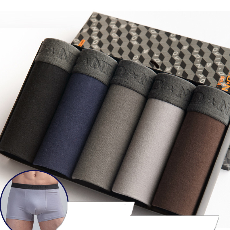 Multi Pack Underwear - 5 Buah/Banyak Pria Pakaian Katun Boxer