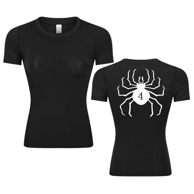 Base Layer Top - Kaus kompresi cetak grafis untuk wanita,