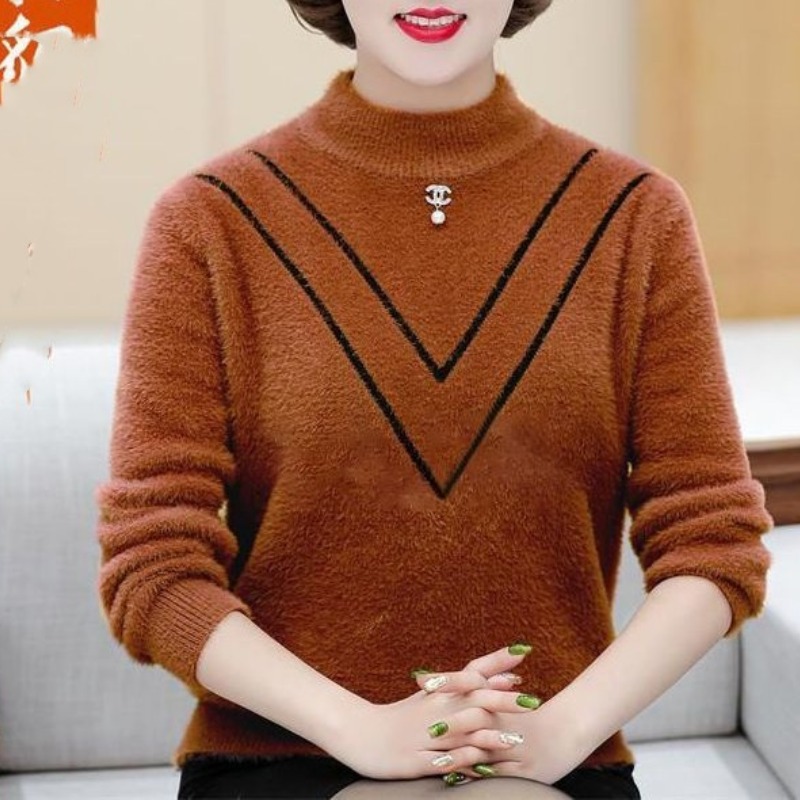 Undershirt Crew Neck - Baju sweter rajut wanita, atasan elegan