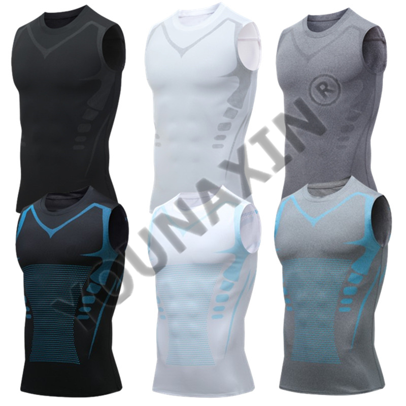 T Shirt Tight Fit - 3 Buah Kaus Tanpa Lengan Pria