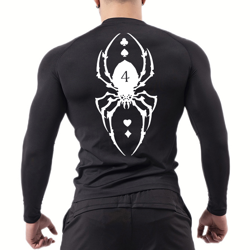 Kaus kompresi motif laba-laba  - Base Layer Top ulasan dan harga