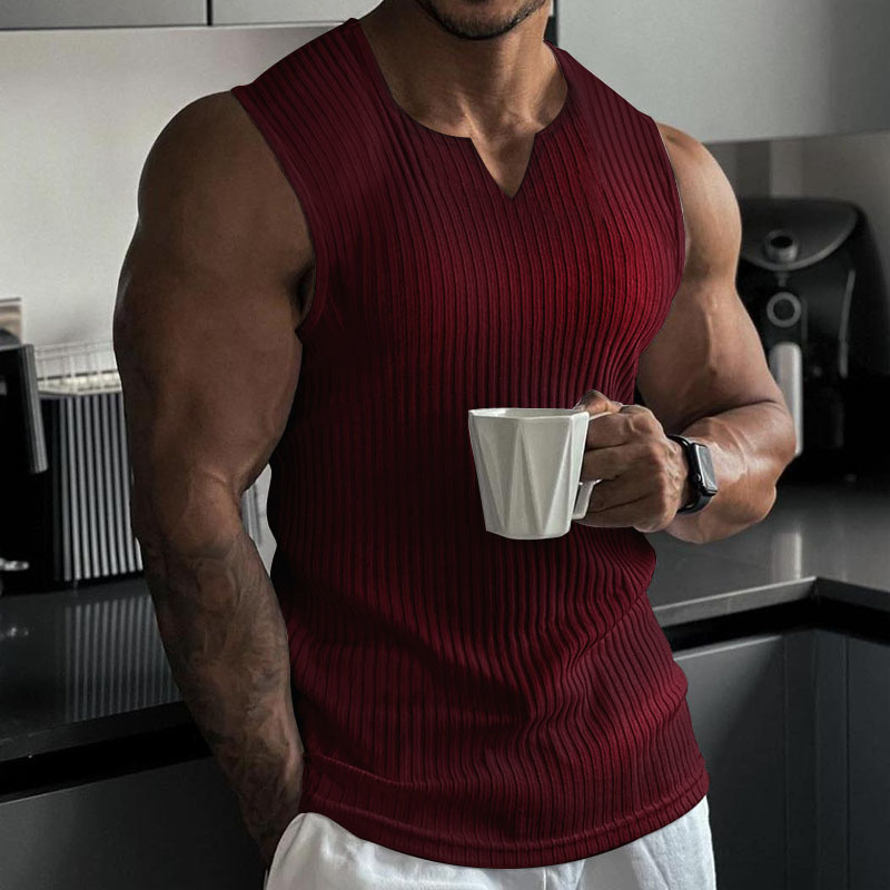 Rompi V-neck Pria Baru Musim P - Undershirt Crew Neck ulasan dan harga