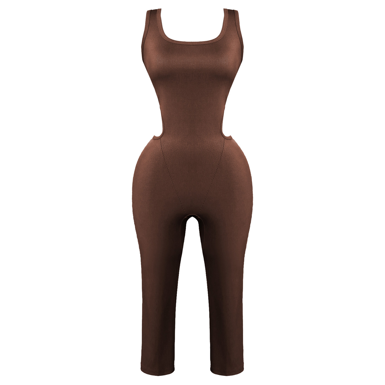 Jumpsuit Olahraga Wanita Tanpa - Tank Top Ribbed ulasan dan harga