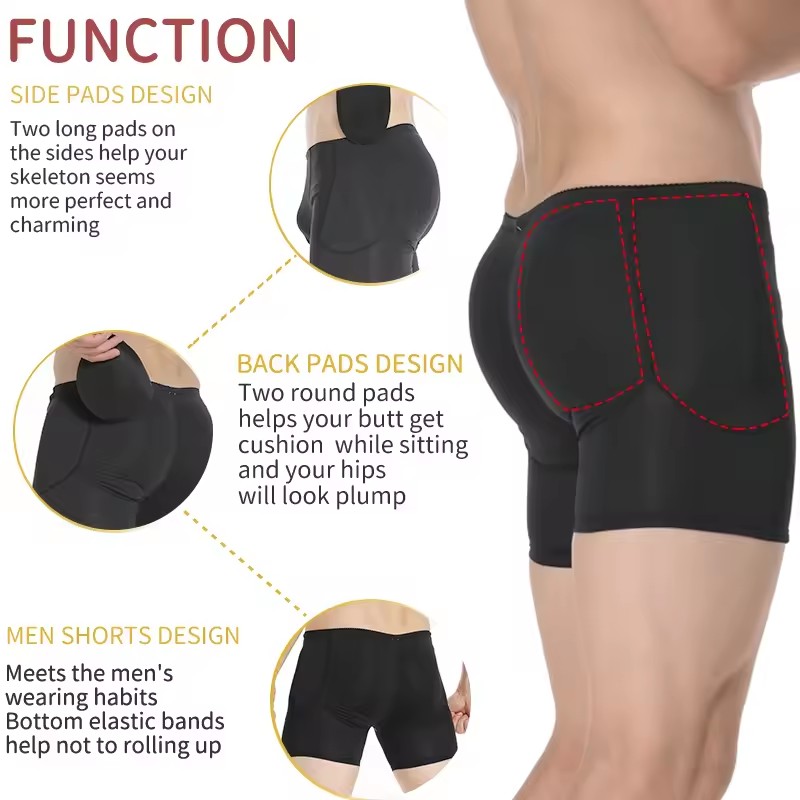 Pria Empuk Penambah Pinggul Bo - Boxer Brief Pack Cotton ulasan dan harga