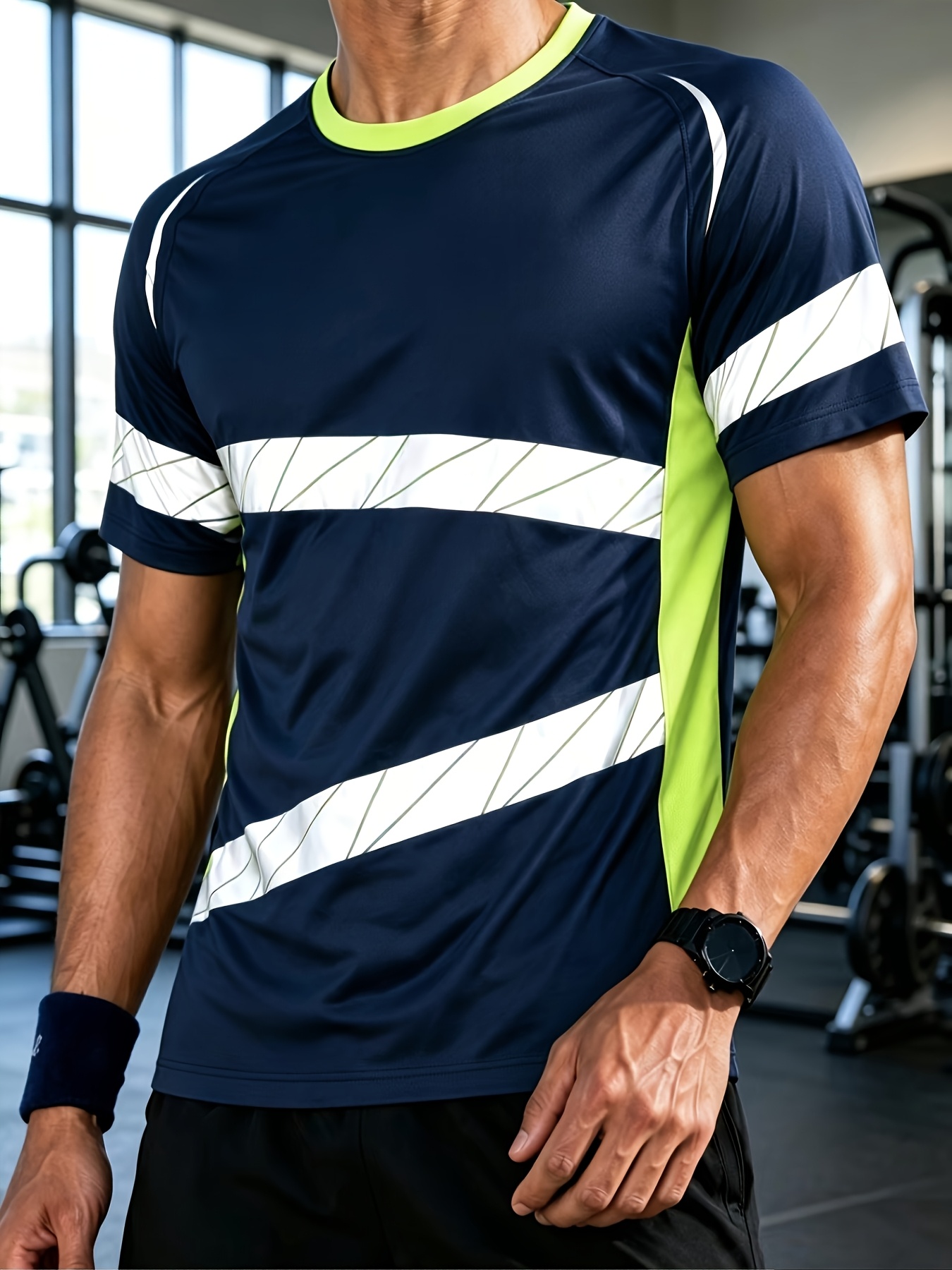 Kaos Olahraga Pria Lengan Pend - T Shirt Tight Fit ulasan dan harga
