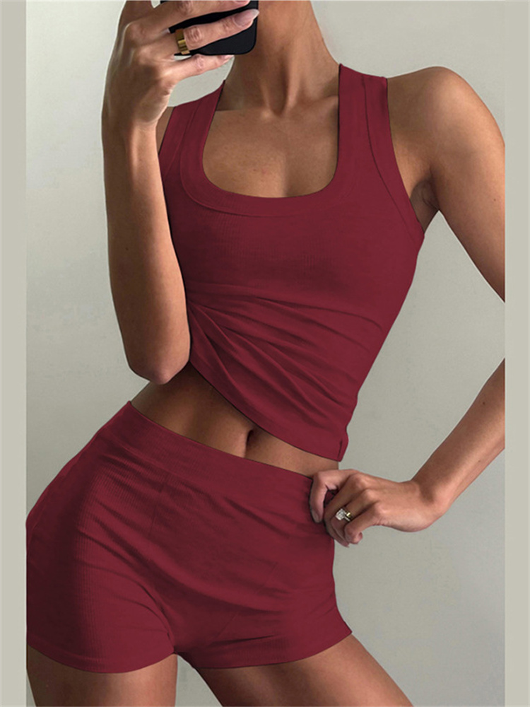 Nibber setelan 2 potong untuk  - Tank Top Ribbed ulasan dan harga