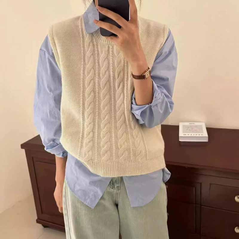 Rompi Rajut Wanita Kerah O Ter - Sleeveless Undershirt ulasan dan harga