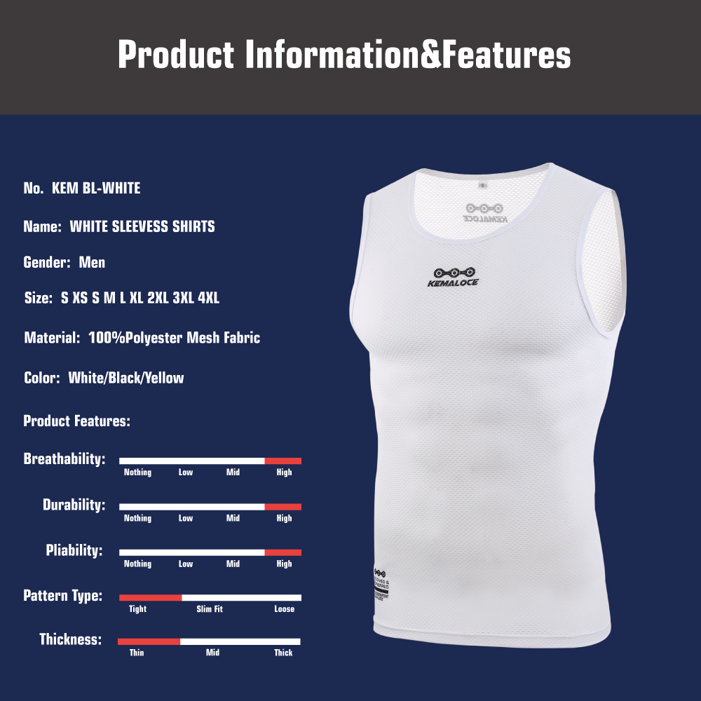 KEMALOCE rompi Dalaman sepeda  - Sleeveless Undershirt ulasan dan harga