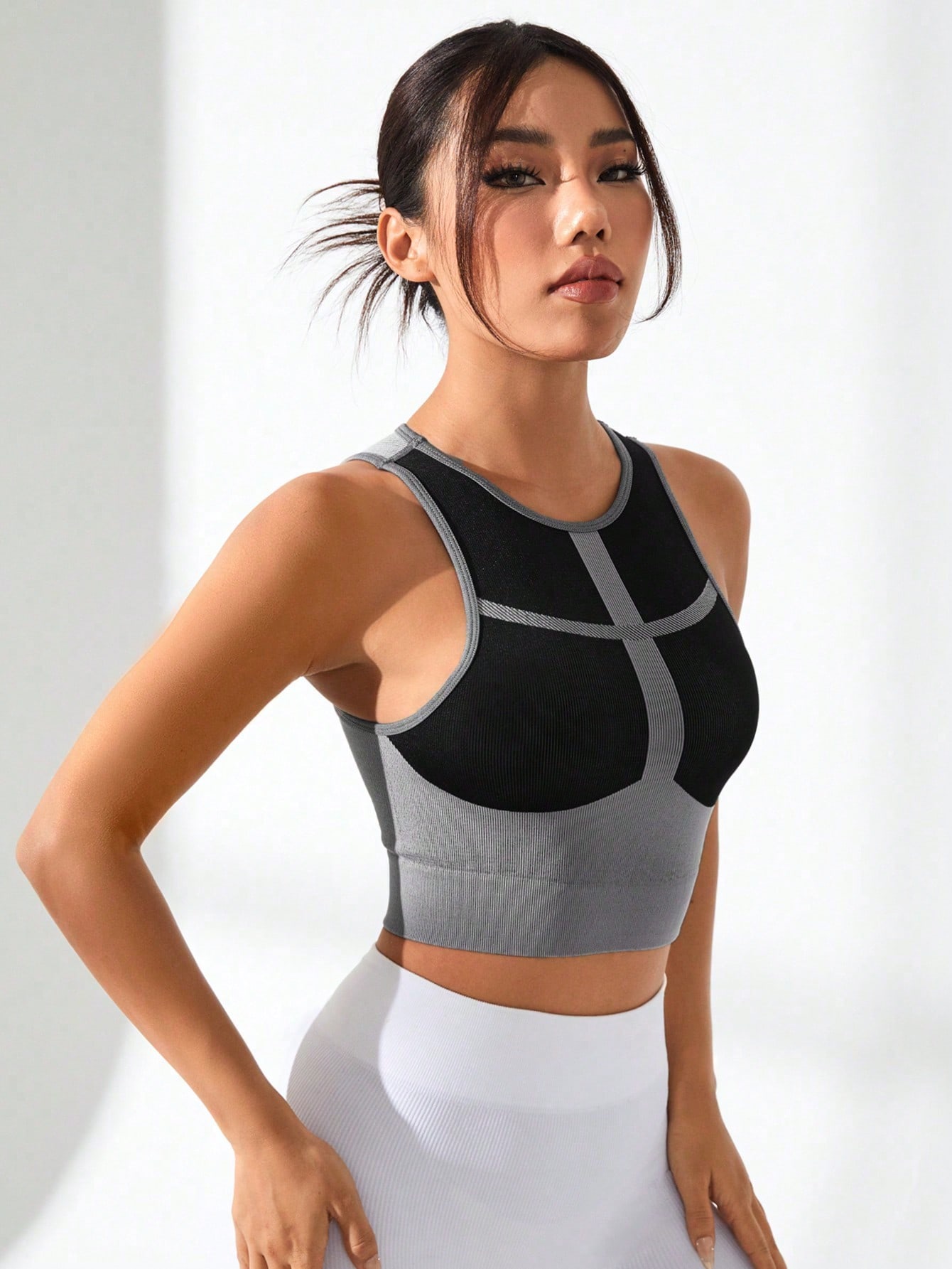 Tank top wanita warna blok, ra - Tank Top Ribbed ulasan dan harga