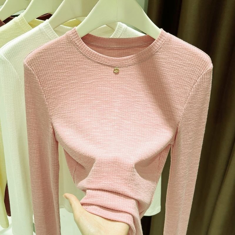 Kaos Wanita Lengan Panjang Kat - Undershirt Crew Neck ulasan dan harga