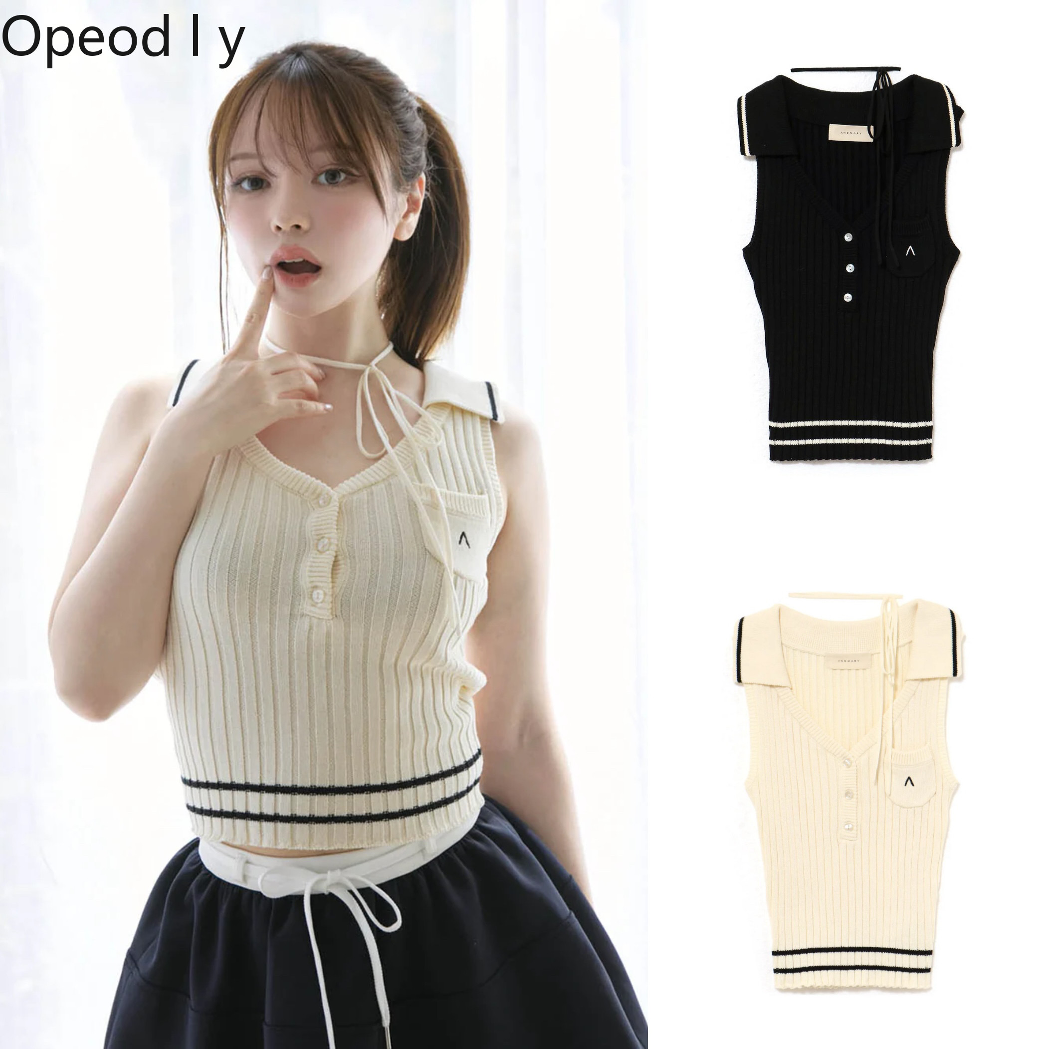 Rompi Rajut Tanpa Lengan Kerah - Suspender Tank Top ulasan dan harga