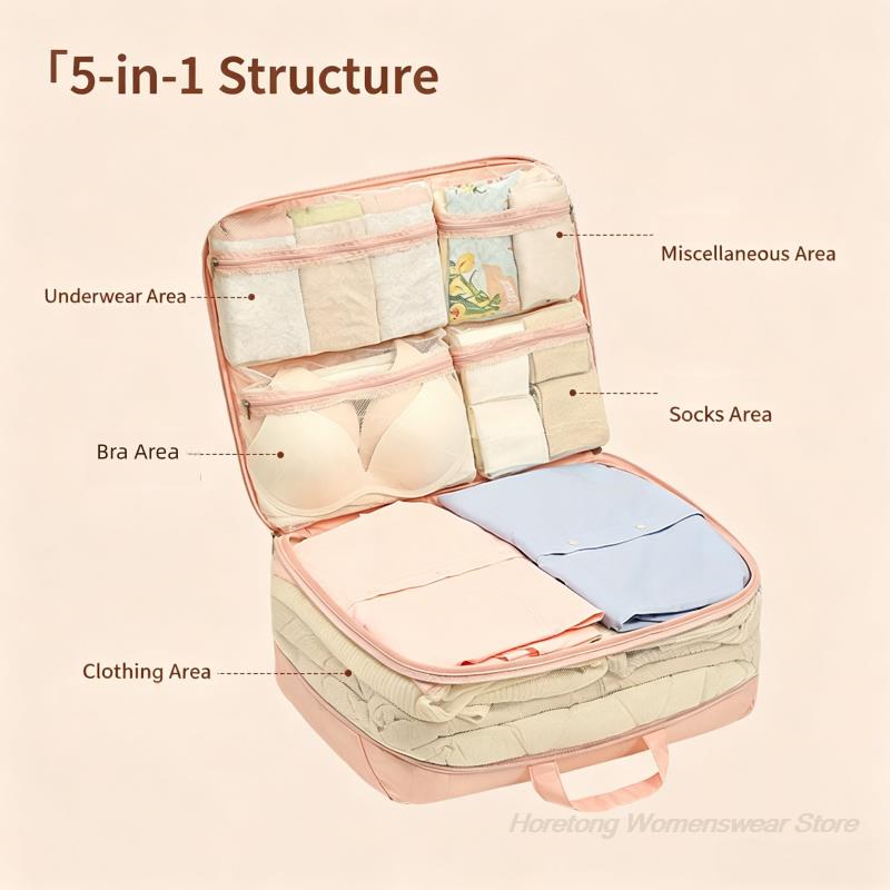 5 in 1 Tas Packing Cube Travel - Multi Pack Underwear ulasan dan harga