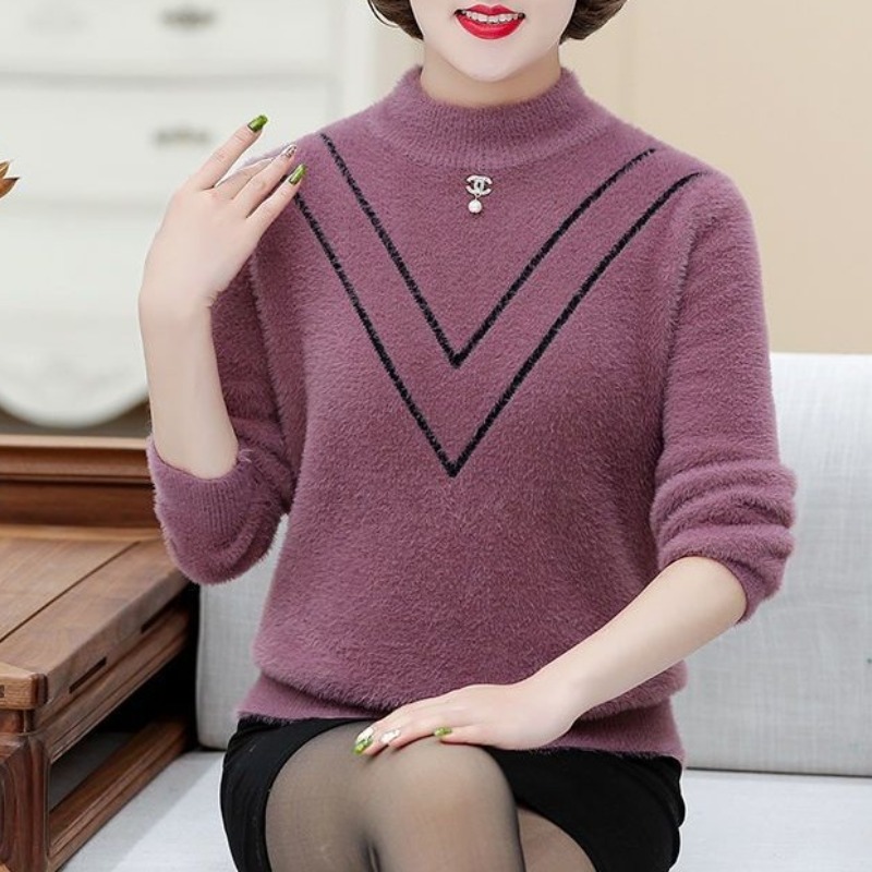Baju sweter rajut wanita, atas - Undershirt Crew Neck ulasan dan harga
