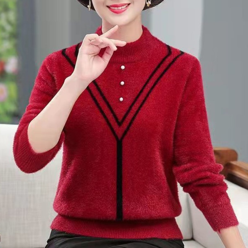 Baju sweter rajut wanita, atas - Undershirt Crew Neck ulasan dan harga
