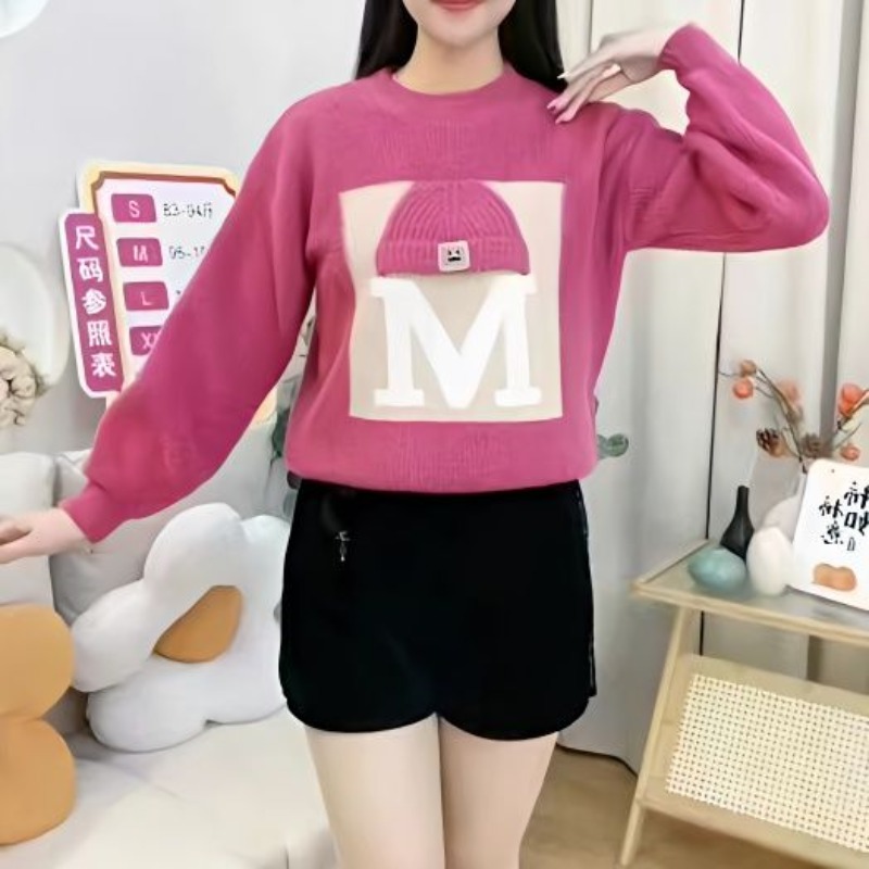 Sweater rajut wanita lengan pa - Undershirt Crew Neck ulasan dan harga