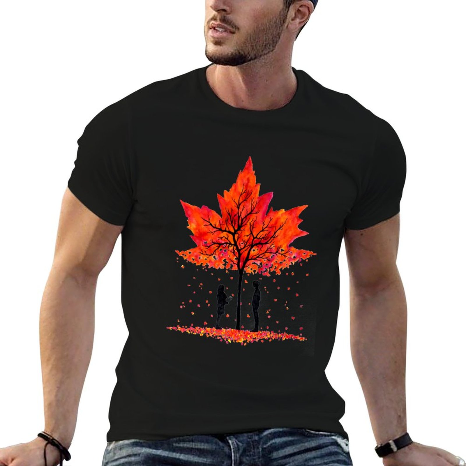Kaos Love under the Maple Tree - Undershirt Crew Neck ulasan dan harga