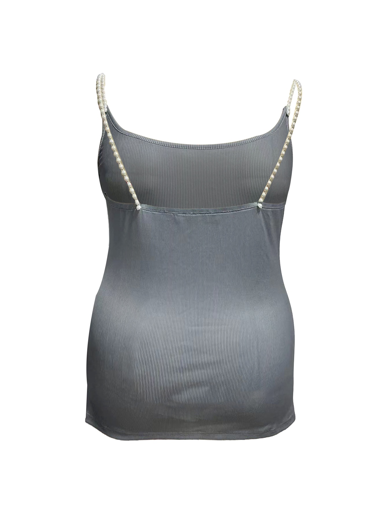 Atasan Tank Top Crop Abu-abu d - Tank Top Ribbed ulasan dan harga